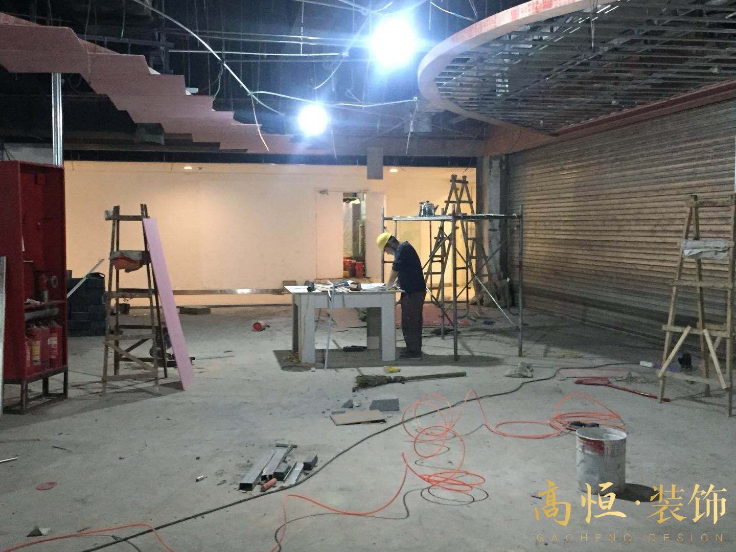 【蜀大侠】火锅店装修施工现场-上海高恒餐饮装修设计机构-高恒装饰