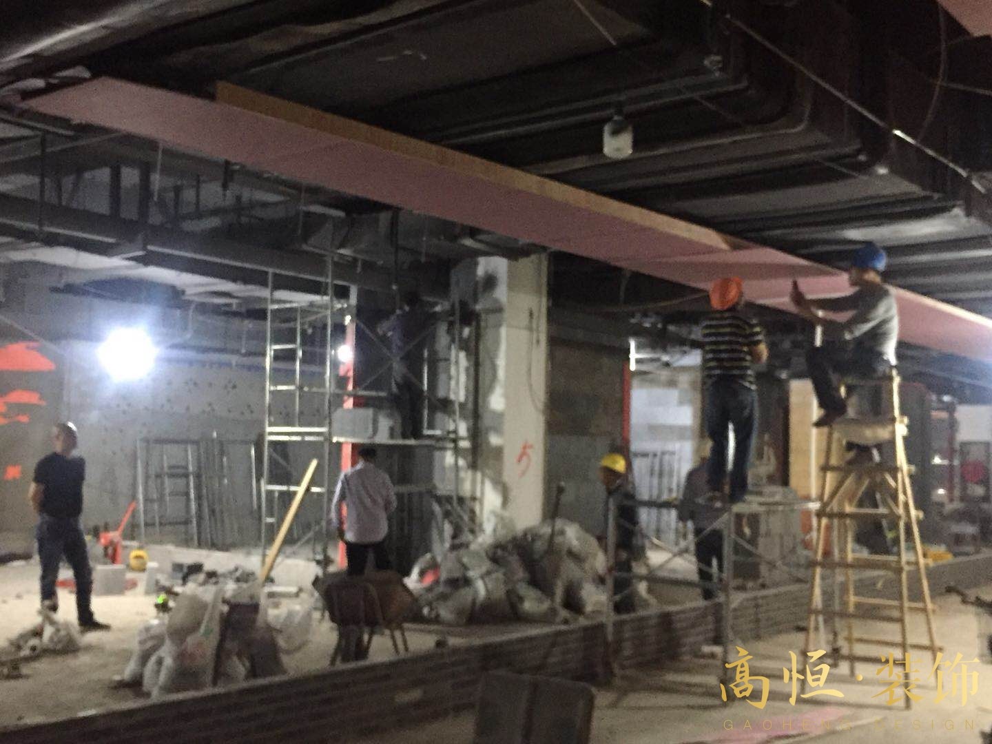 【蜀大侠】火锅店装修施工现场-上海高恒餐饮装修设计机构-高恒装饰