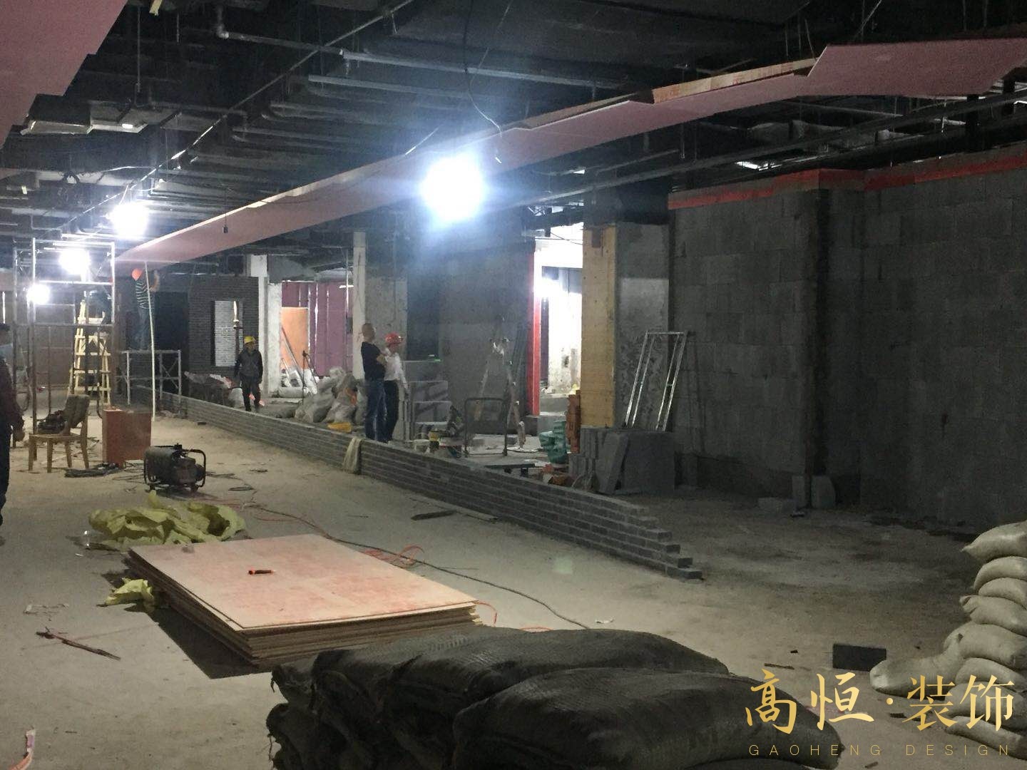 【蜀大侠】火锅店装修施工现场-上海高恒餐饮装修设计机构-高恒装饰