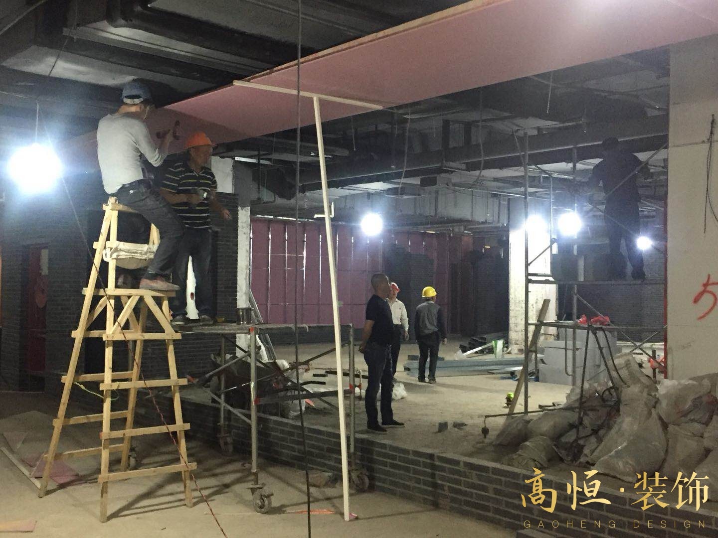 【蜀大侠】火锅店装修施工现场-上海高恒餐饮装修设计机构-高恒装饰